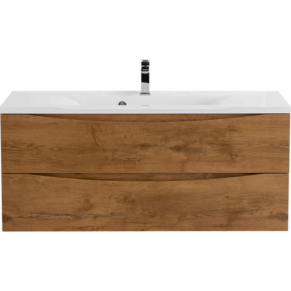 Тумба подвесная с раковиной BelBagno MARINO-1100-2C-SO-RN-P 110 см, Rovere Nature - фото 