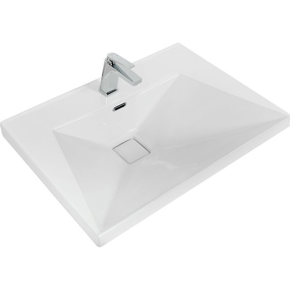 Тумба подвесная с раковиной Cezares MOLVENO-80-2C-SO-NC 80 см, Noce Chiaro - фото 4