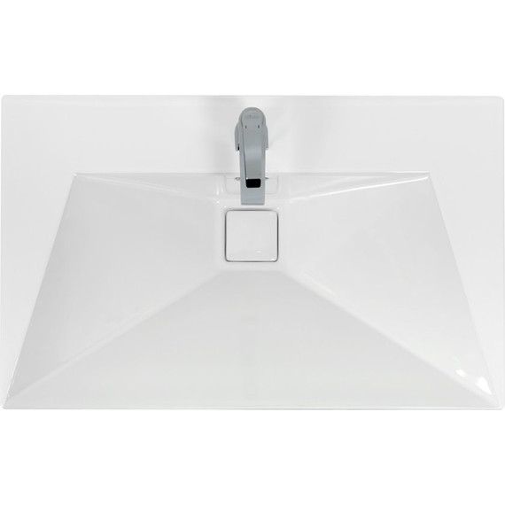 Тумба подвесная с раковиной Cezares MOLVENO-80-2C-SO-BET 80 см, Beton - фото 4