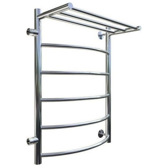 Полотенцесушитель водяной Тругор Приоритет ПМ1 с полкой и боковым подводом П6 500x800 мм (м/о 500 мм) 00-00016145 - фото 