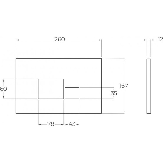 Кнопка смыва BelBagno BB074NERO, чёрный матовый - фото 2