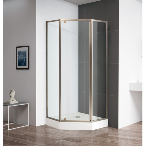 Душевое ограждение Cezares 90х90 см ECO-O-P-1-90-C-Br, бронза/прозрачное - фото 