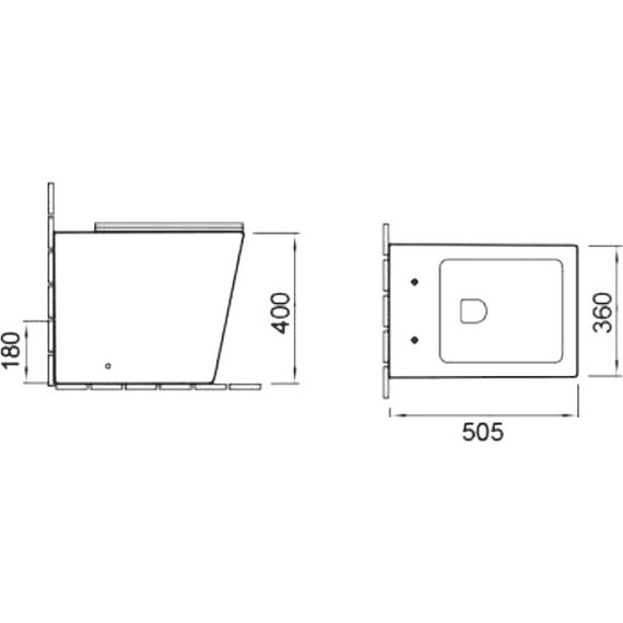 Инсталляция с приставным безободковым унитазом SantiLine SL-5021+SL-02 - фото 4