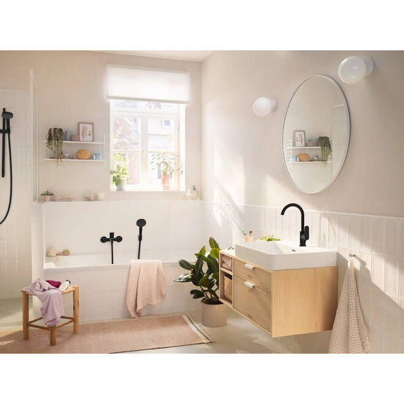 Смеситель для раковины Hansgrohe Rebris S 72536670, черный матовый - фото 4