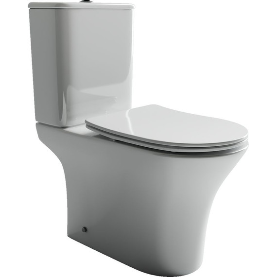 Унитаз-компакт Ceramicanova Fortuna Rimless CN9001 с тонкой крышкой микролифт - фото 