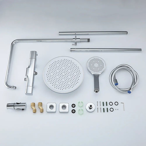 Душевая стойка с термостатом Gappo G2495-71, Цвет производителя: хром - фото 9