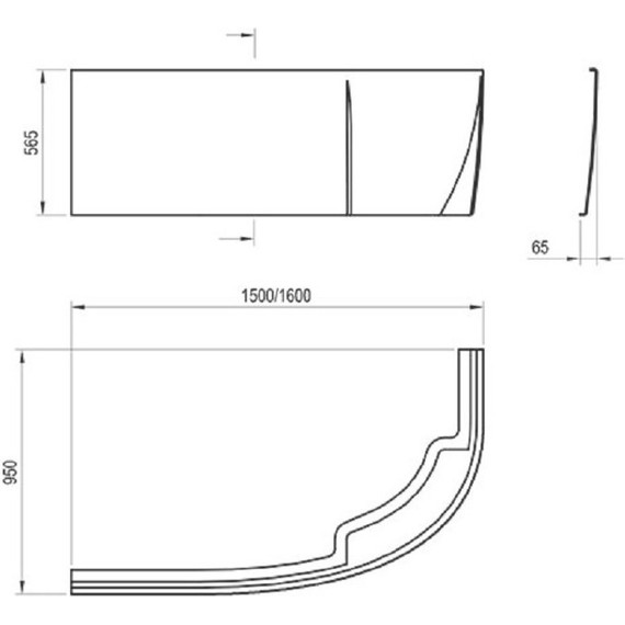 Панель фронтальная для ванны Ravak Rosa 95 CZ58100A00 R - фото 5