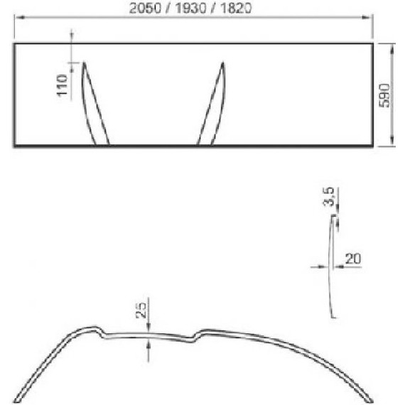 Панель фронтальная для ванны Ravak Asymmetric 170 см CZ48100000 R/L - фото 3