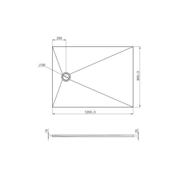 Мраморный поддон Jacob Delafon Tolbiac 120х90 см E6D332RU-NGM, черный матовый - фото 5