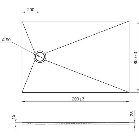Мраморный поддон Jacob Delafon Tolbiac 120х80 см E6D331RU-WPM, белый матовый - фото 4
