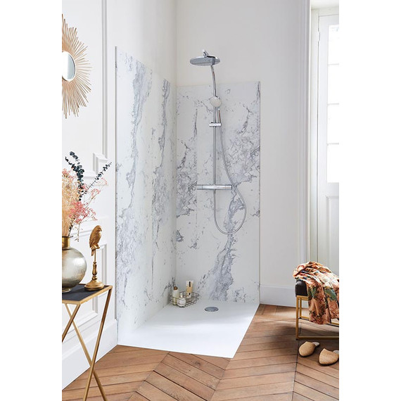 Мраморный поддон Jacob Delafon Tolbiac 100х100 см E6D328RU-WPM, белый матовый - фото 3