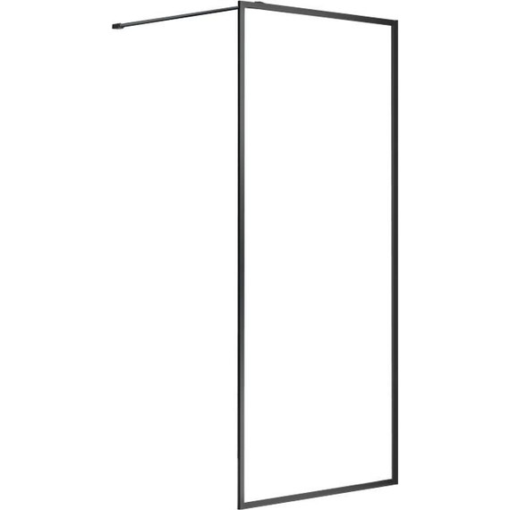 Душевая перегородка Azario Richmond Walk-in 150 см AZ-NAG 6310 1500 Black с кронштейном в комплекте, чёрный/прозрачное, Размер - мм: 1500 - фото 2