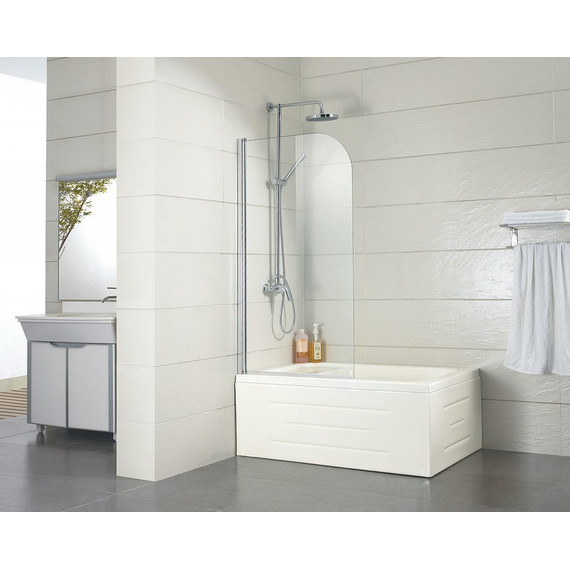 Шторка для ванны Azario Merrit 80х140 см AZ-NF6211 800 silver, хром/прозрачное - фото 2