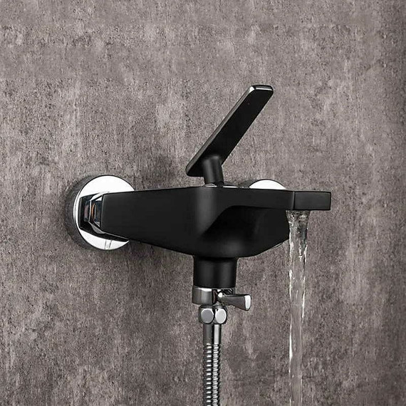 Смеситель для ванны Frap F3257, черный/хром - фото 6