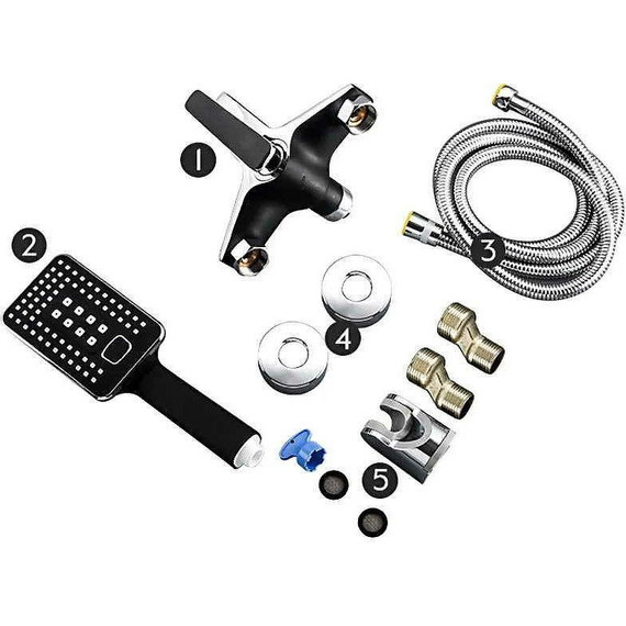 Смеситель для ванны Frap F3257, черный/хром - фото 9