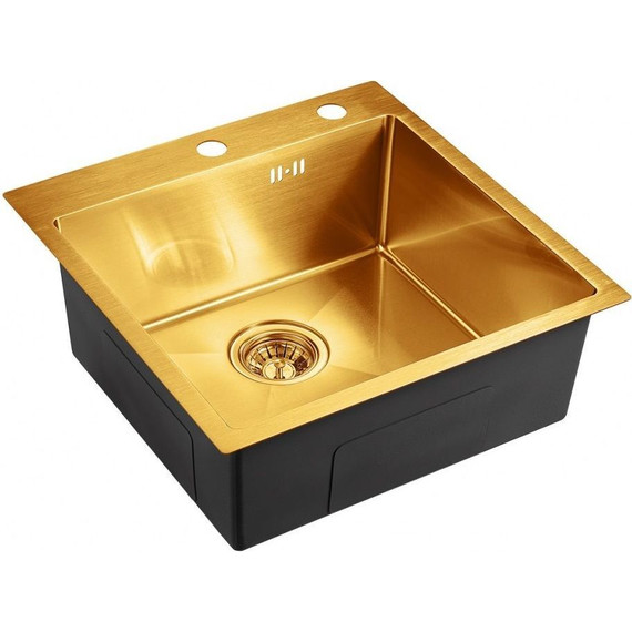 Кухонная мойка Emar EMB-117A PVD Nano Golden 1 мм, золото, Цвет производителя: золото - фото 
