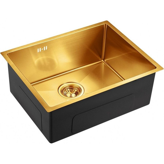 Кухонная мойка Emar EMB-123 PVD Nano Golden 1,2 мм, золото, Цвет производителя: золото - фото 
