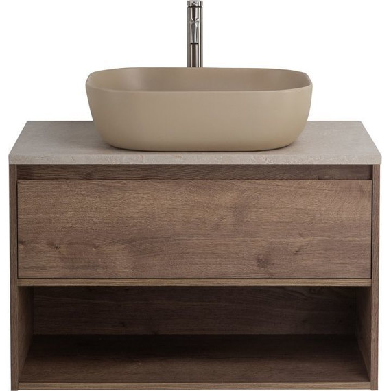 Тумба подвесная со столешницей BelBagno Kraft 100 см KRAFT-1000-1C-SO-RT+KEP-100-MCO - фото 