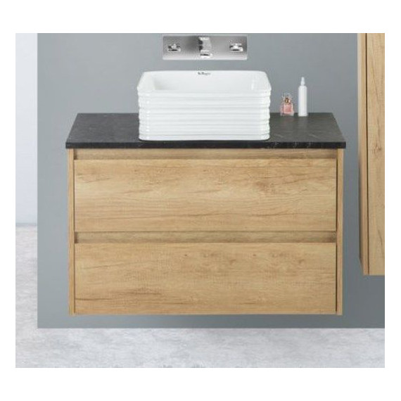 Тумба подвесная со столешницей BelBagno Kraft 100 см KRAFT-1000-2C-SO-RNN+KEP-100-MNO-W0 - фото 