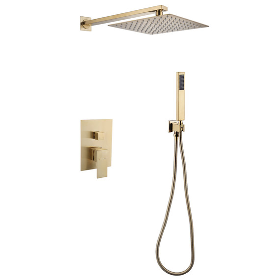 Душевая система для душа Abber Daheim AF8219G, золото матовое - фото 