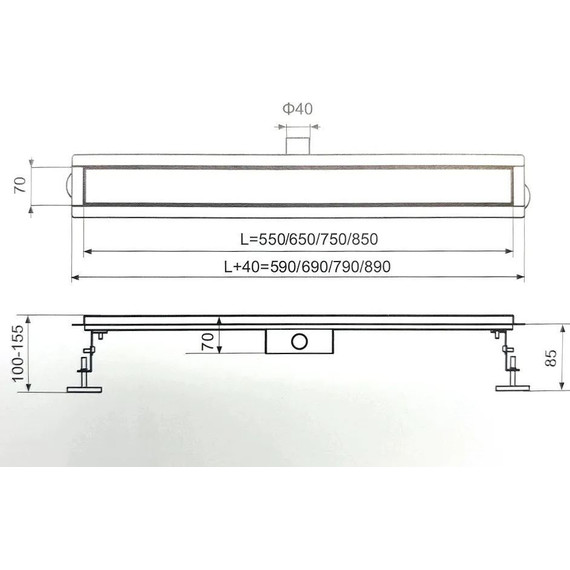 Трап Zeissler BAD416502 65 см, нержавеющая сталь - фото 10