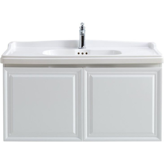 Тумба подвесная с раковиной Cezares GIUBILEO-1000-2A-SC-BL 100 см, Bianco Lucido - фото 