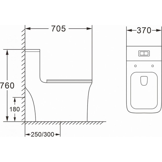 Унитаз-моноблок безободковый Azario Gressa AZ-1111 с крышкой микролифт - фото 3