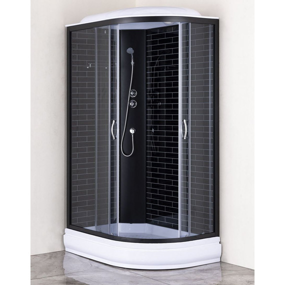 Душевая кабина Loranto 120х80 см CS-66120-20L GB 120, черный/серое - фото 2