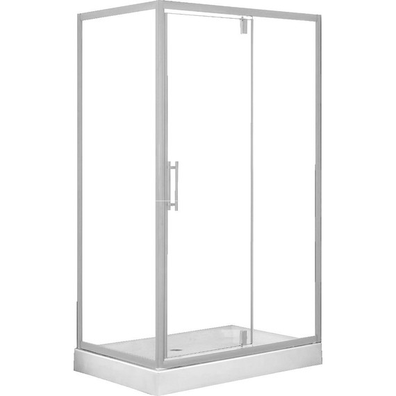 Душевое ограждение Loranto 120x80 см CS-6128C 120, хром/прозрачное - фото 