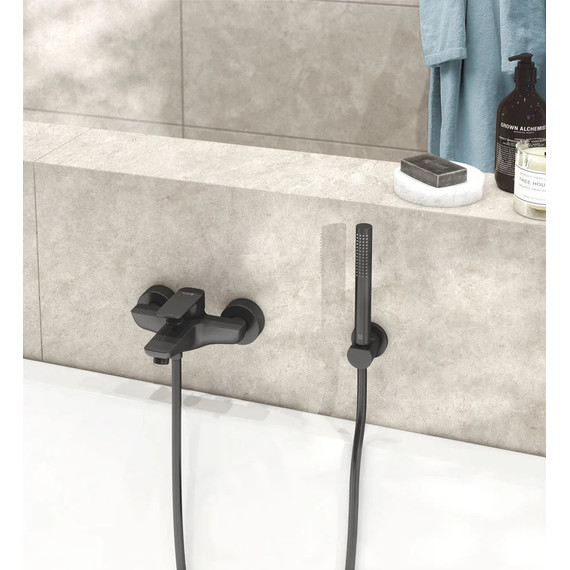 Смеситель для ванны Kludi Pure&Style 406813975, черный матовый - фото 2