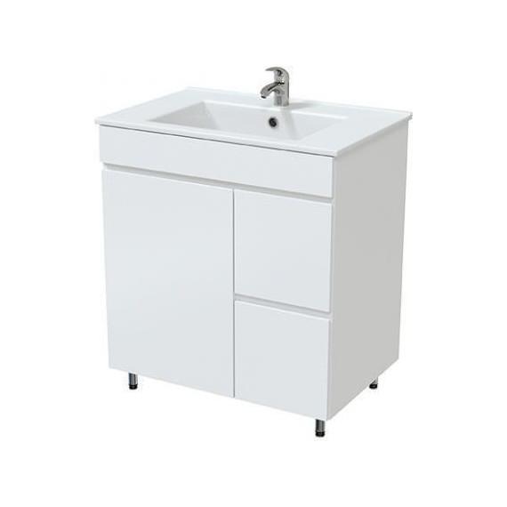 Тумба напольная с раковиной Mirsant Next 70 см, белый - фото 