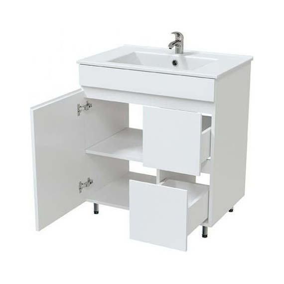 Тумба напольная с раковиной Mirsant Next 70 см, белый - фото 4