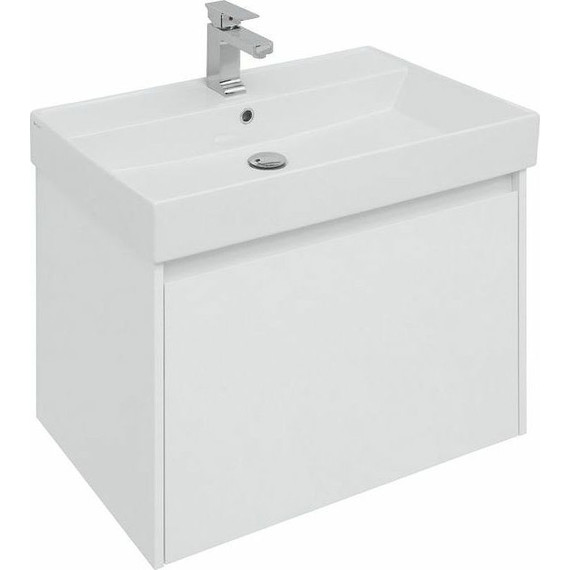 Тумба подвесная с раковиной Aquanet Nova Lite 75 см 242275 (1 ящик) белый - фото 