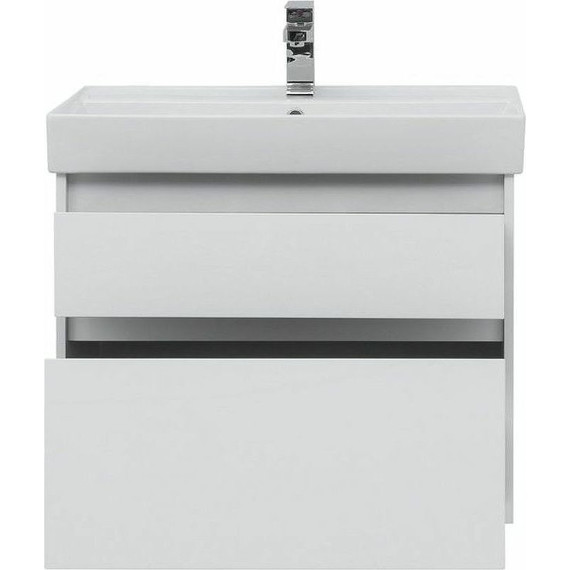 Тумба подвесная с раковиной Aquanet Nova Lite 75 см 242272 (2 ящика) белый, Цвет фасада: белый - фото 9