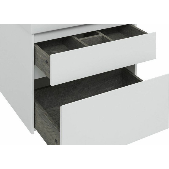 Тумба подвесная с раковиной Aquanet Nova Lite 75 см 242272 (2 ящика) белый, Цвет фасада: белый - фото 12