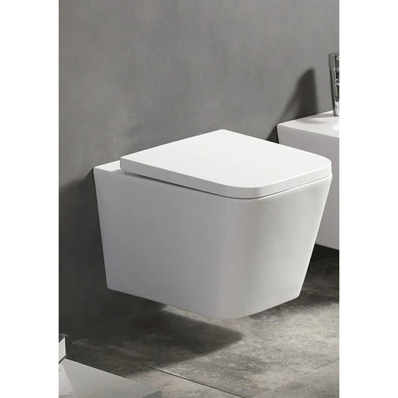 Инсталляция с подвесным унитазом комплект: Grohe Rapid SL 38772001 с подвесным безободковым унитазом Azario Nova AZ2216 сиденье микролифт, крепление, кнопка смыва хром - фото 3