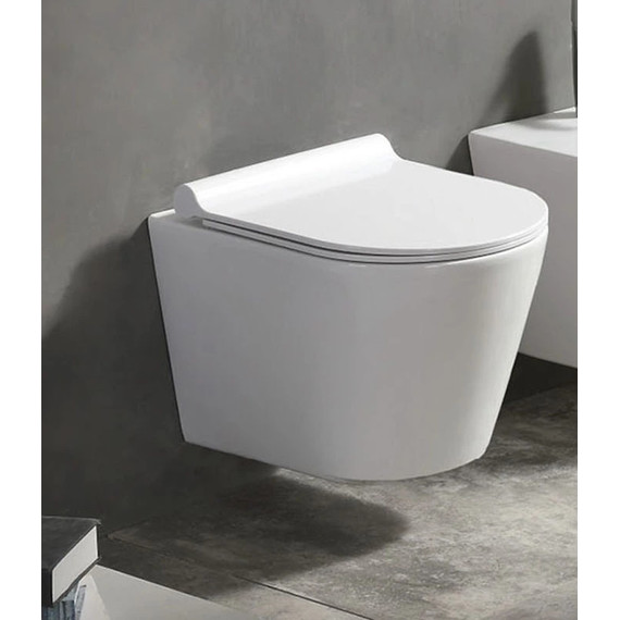 Инсталляция с подвесным унитазом комплект: Grohe Rapid SL 38772001 с подвесным безободковым унитазом Azario Nova AZ2217 сиденье микролифт, крепление, кнопка смыва хром - фото 3