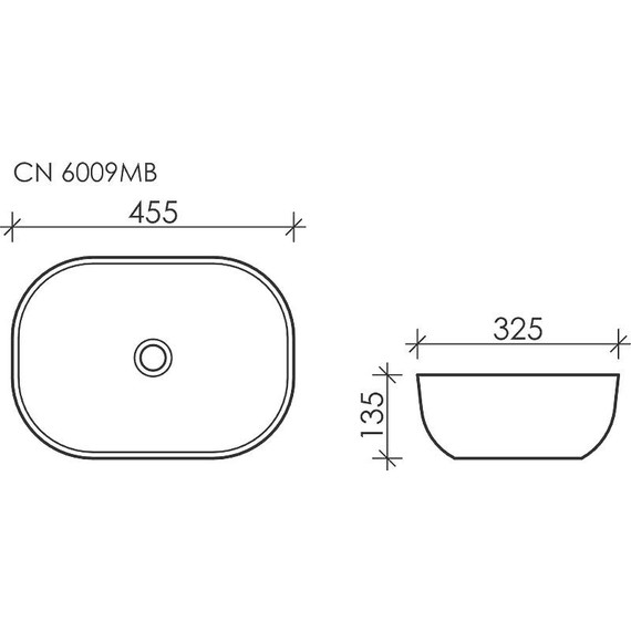 Раковина-чаша Ceramicanova Element 45 см CN6009MB, черный матовый - фото 10