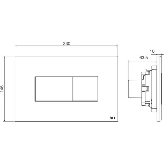 Инсталляция для унитаза Oli 80 300573pKA00 (кнопка смыва Karisma, хром глянец) - фото 5