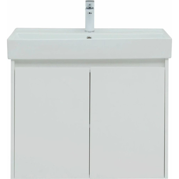Тумба подвесная с раковиной Aquanet Nova Lite 75 см 298850 (2 дверцы) белый, Цвет фасада: белый - фото 7