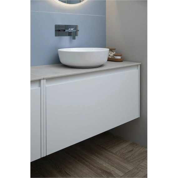 Тумба подвесная со столешницей Aquanet Nova Lite 100 см 242580 (1 ящик) белый, Цвет фасада: белый - фото 7