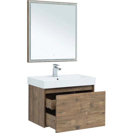 Зеркало Aquanet Nova Lite 75 см 249513, дуб рустикальный - фото 6