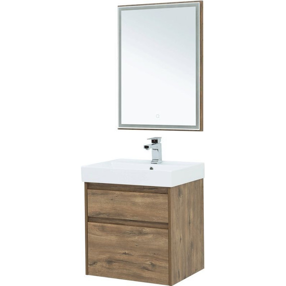 Зеркало Aquanet Nova Lite 60 см 249510, дуб рустикальный - фото 6