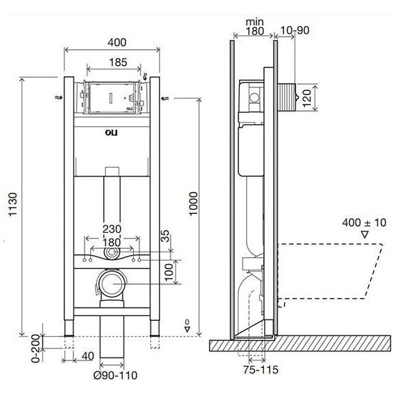 Инсталляция для унитаза Oli Expert Evo/Speed (механическая) 721802 - фото 3