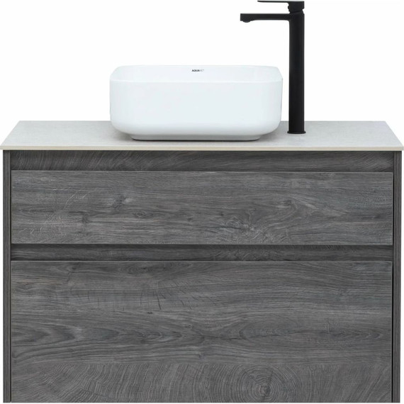 Тумба подвесная со столешницей Aquanet Nova Lite 90 см 242267 (2 ящика) дуб рошелье, Цвет фасада: дуб рошелье - фото 