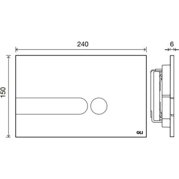 Кнопка смыва Oli I-Plate (механическая) 670002, антрацит - фото 2