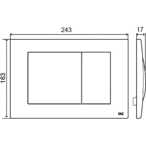 Кнопка смыва Oli Metal dual (механическая) 656006, хром матовый - фото 2