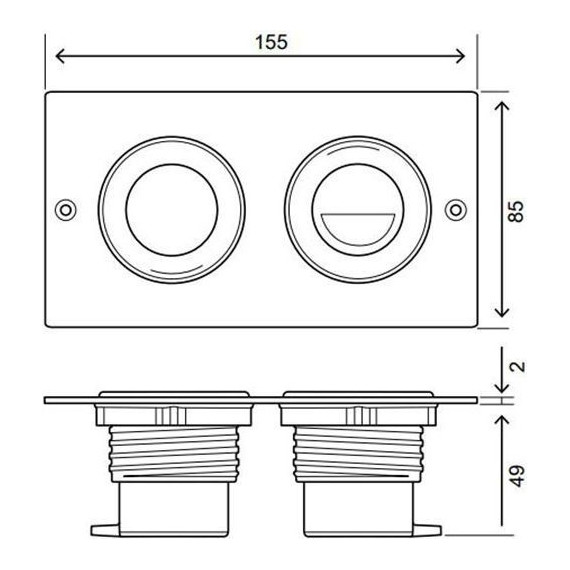 Кнопка смыва Oli Mini Trend (пневматическая) 605294, хром глянцевый - фото 3