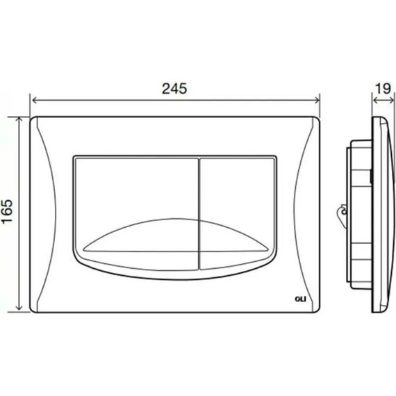 Кнопка смыва Oli River Dual (механическая) 638508, золото - фото 2