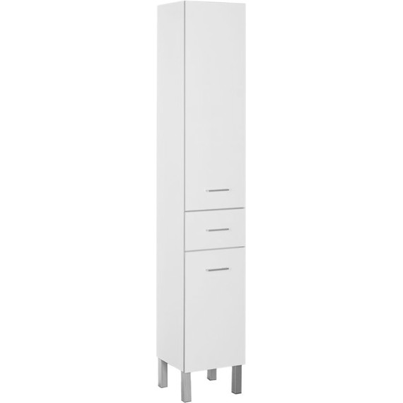 Пенал напольный Aquanet Верона 35 см 187316 L (с бельевой корзиной) белый - фото 